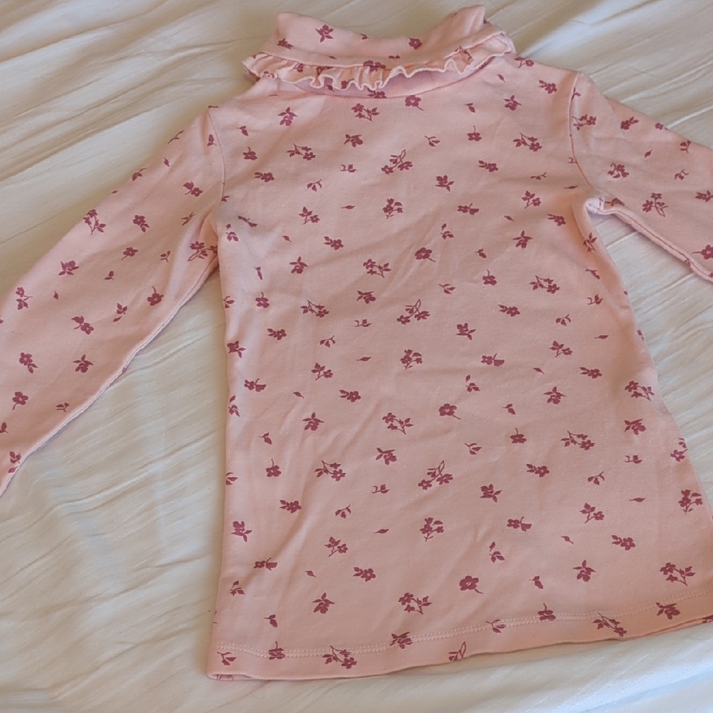 Pink Floral Long Sleeve Kids Tee